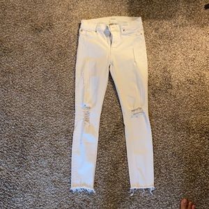 Hudson white skinny jeans